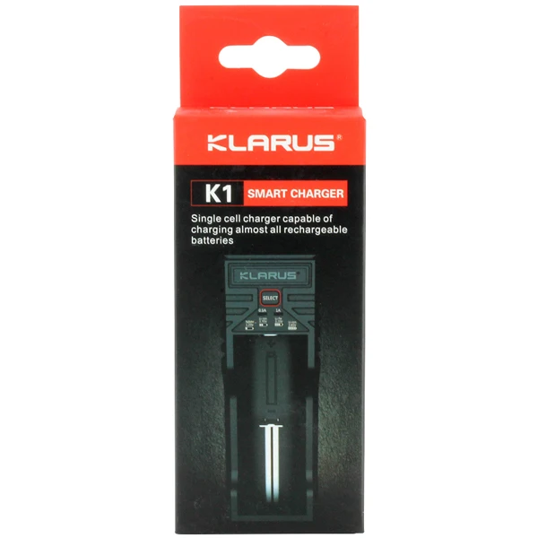 Смарт зарядное устройство Klarus USB с ЖК дисплеем 4 35 в/4 2 в/3 65 в/1 48 в 0.5A/1A 26650 Li ion/Ni Cd/Ni mh