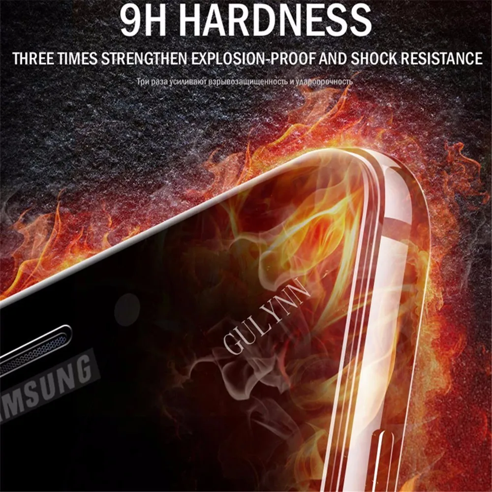 Закаленное стекло 5D с полным покрытием для Samsung Galaxy A3 A5 A7 2017 Защита экрана J4 J6 A6 8 Plus
