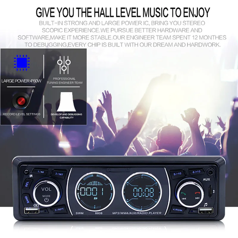 Автомобильный MP3 музыкальный плеер стерео аудио lcd Bluetooth Hands free Звонки двойное