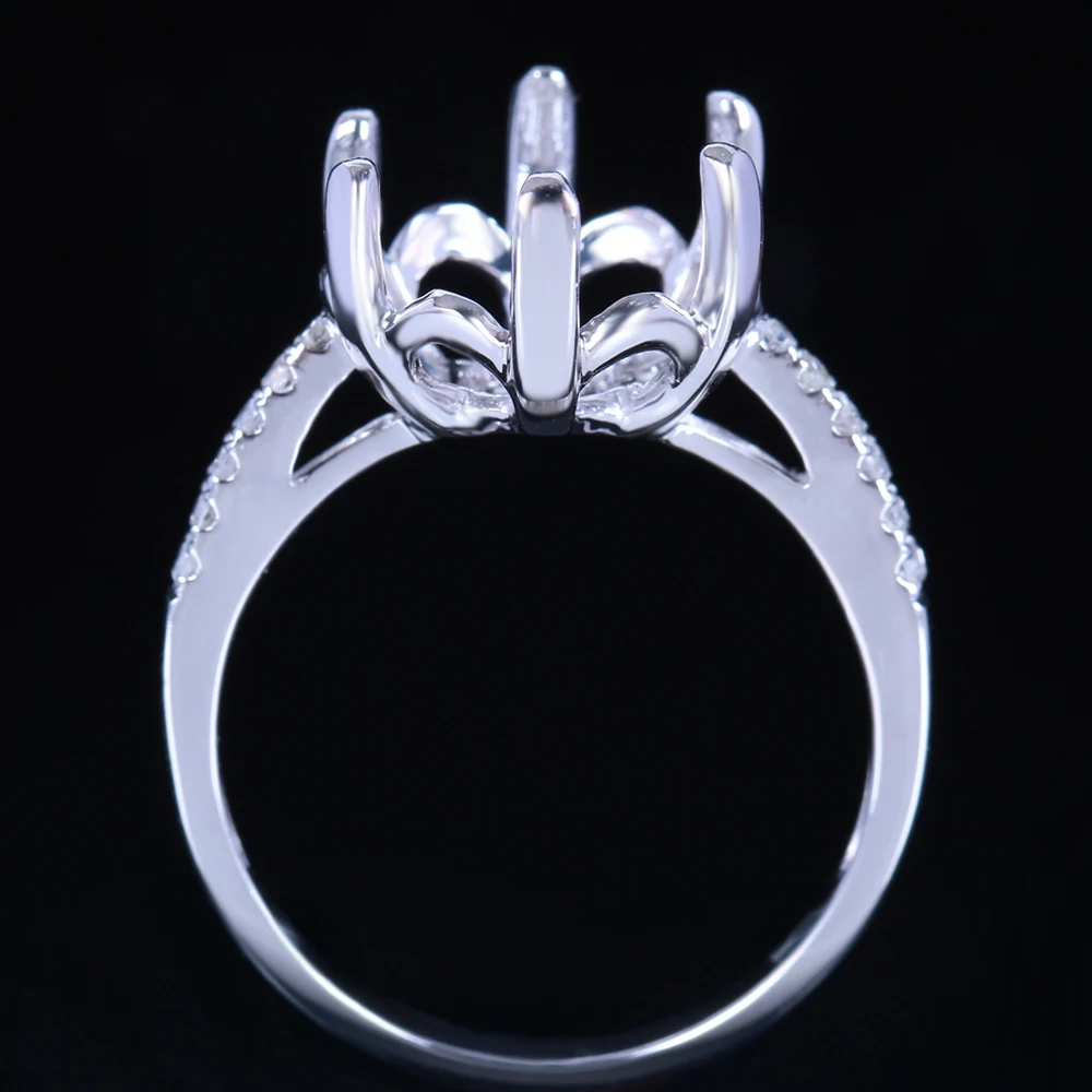 Женское кольцо из серебра 925 пробы с натуральными бриллиантами 10 12 мм|diamond ring semi