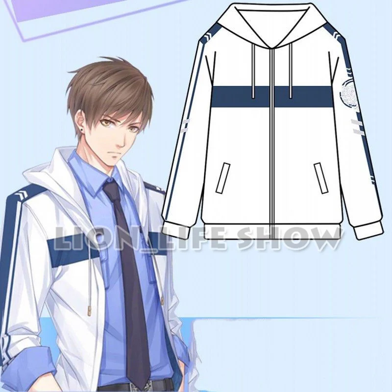 Пальто с капюшоном Bai Qi для косплея по китайской игре куртка на молнии в стиле