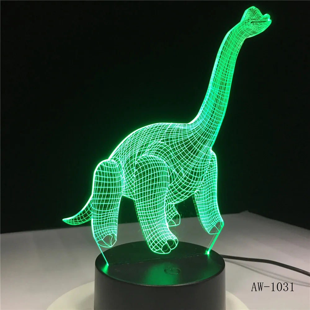 Светодиодная лампа с 3d-иллюзией дихродозавр бронтозавр дискозавр изозавр
