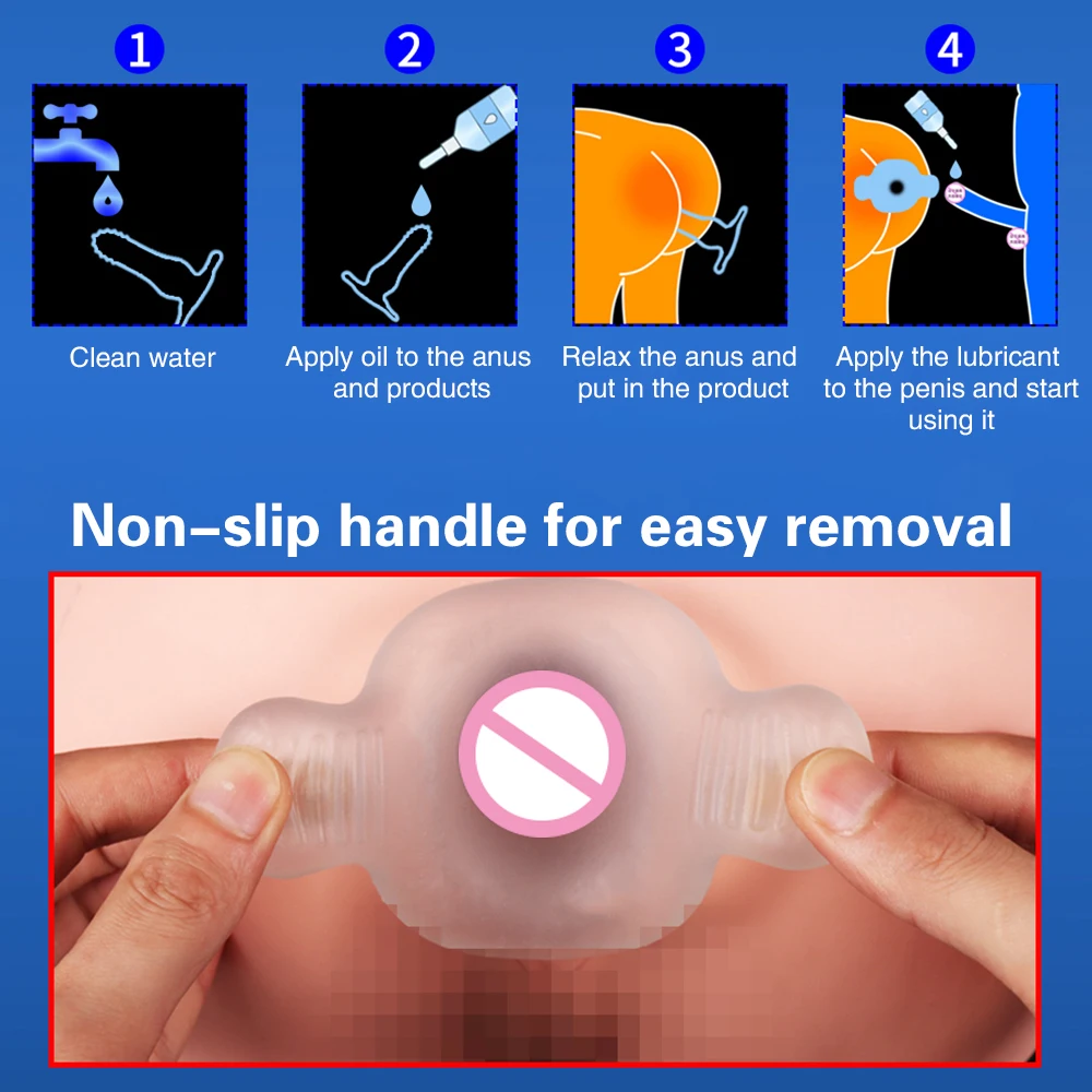 Anal Transparent Hollow Butt Plug Massager For Male Female Masturbation Sex Toys crystal set male with anal fun spikes | Красота и