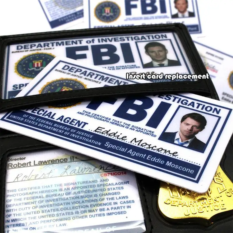 Ролевые игры Реквизит Сверхъестественное Дин Сэм Винчестер Fbi значок держатель