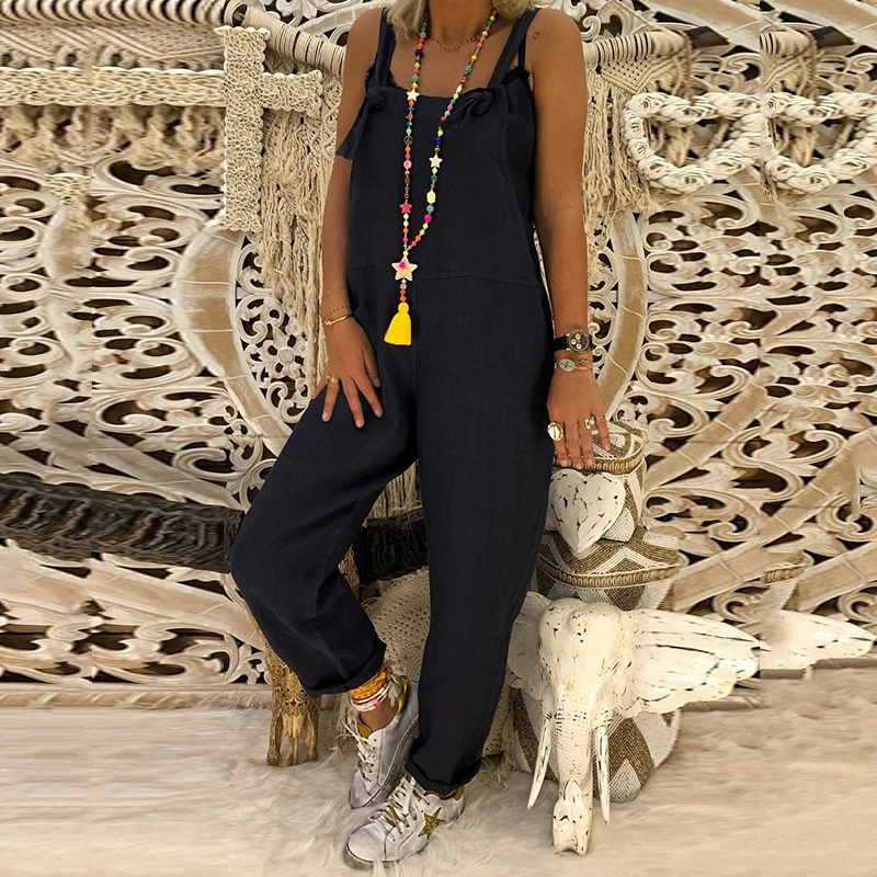 Большие размеры женские комбинезоны штаны свободные брюки Осенние повседневные