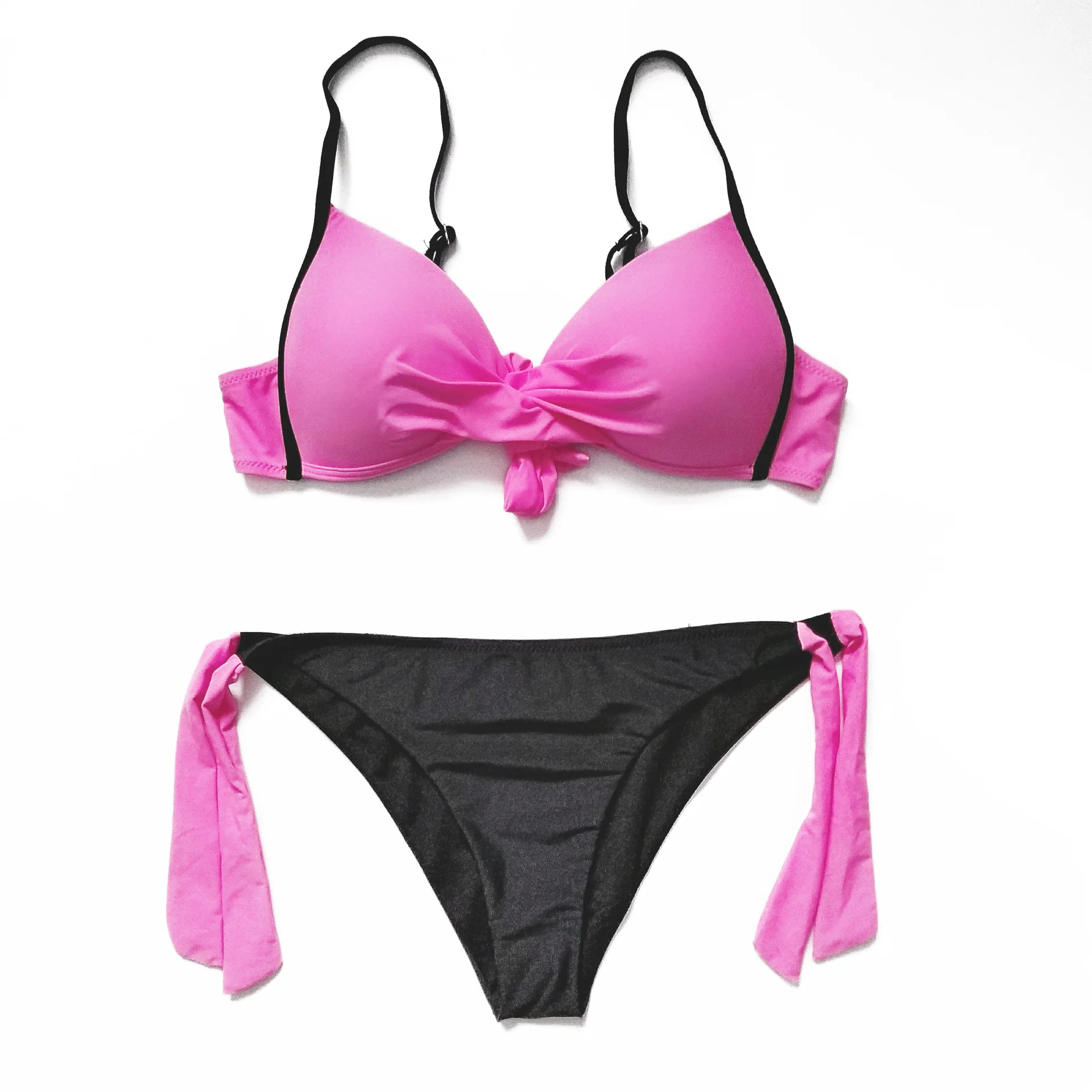 Plus Size Halter Push Up Bikini Set Brazilian Swimwear Swimsuit Bikinis Women Tied String Bathing Suit Maillot De Bain | Женская одежда