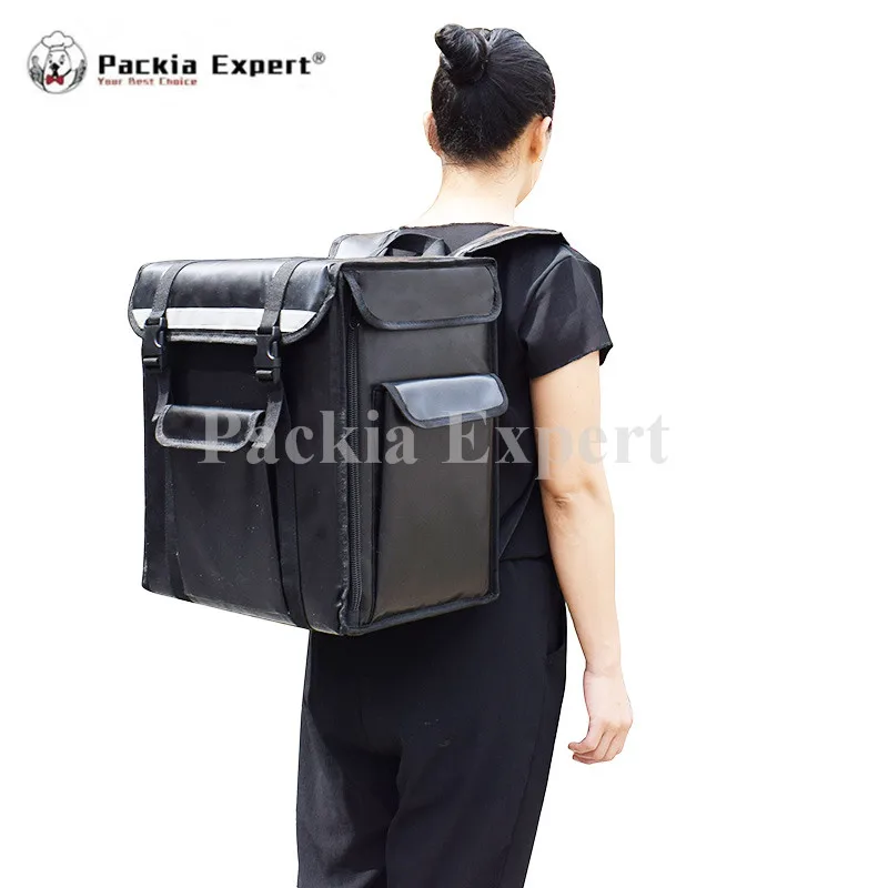 

Factory High Quality Custom Insulated Freezer Food Delivery Bag with Hard Part Keep Food Cold and Hot for Scooter