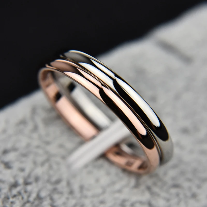 

1PC Hot Simple Unisex 2mm Women Men Anniversary Solid Couples Rings Wedding Alloy Smooth Fashion Jewelry Gift