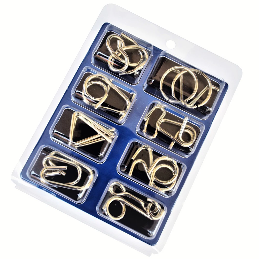 8 шт./компл. металлическая проволока развивающая головоломка для мозга