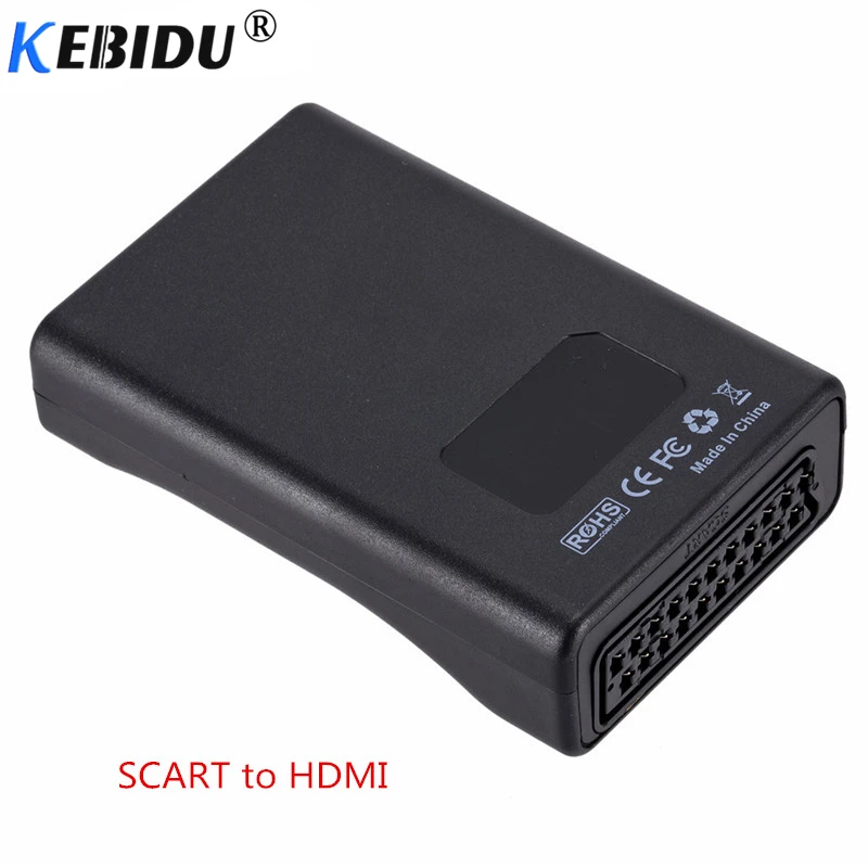 Адаптер kebidu 1080P SCART HDMI совместимый преобразователь для аудио и видео HD TV Sky Box STB