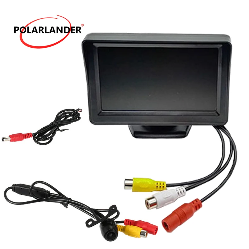 

hot sell 4.3 Inch TFT LCD Monitor with Sunshade Car Rear View Backup Reverse System with Wireless Video Transmit + Mini Camera