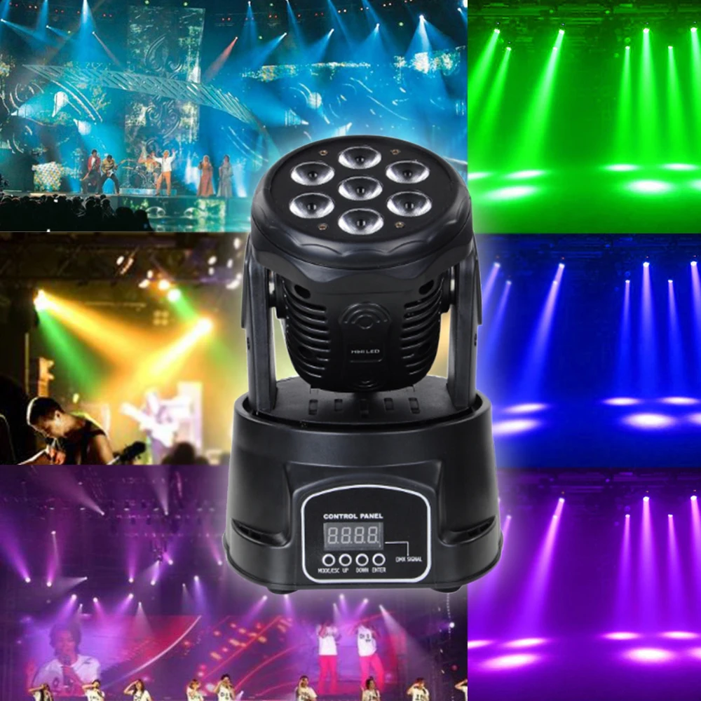 

70W AC100-240V DMX-512 Disco Lamp Moving Head Light 4 In 1 RGBW LED Stage Light Lighting Strobe 9/14 Channels Party Disco Show