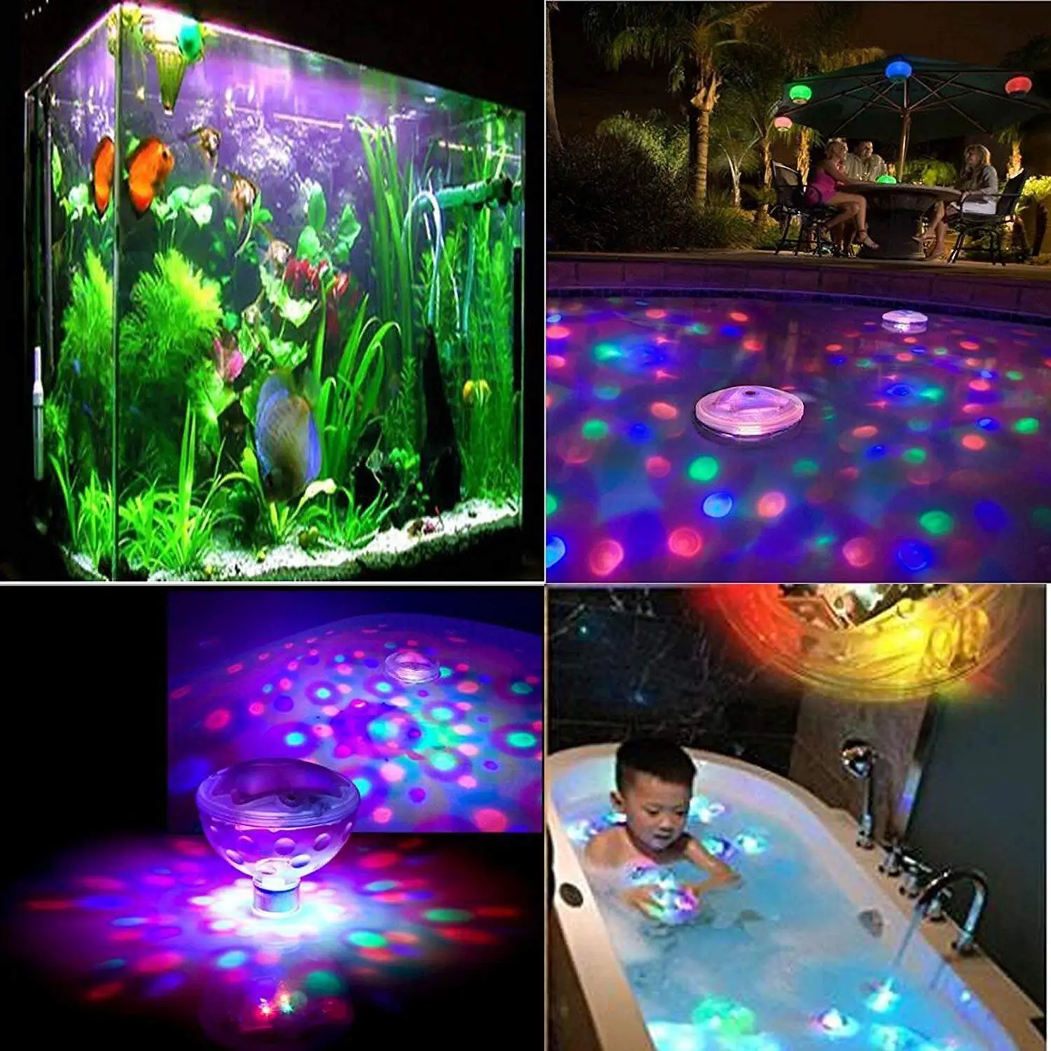 

Подводный праздничный светильник для бассейна, погружной СВЕТОДИОДНЫЙ многоцветный светильник ильник RGB для свадебной вечеринки, аквариум...