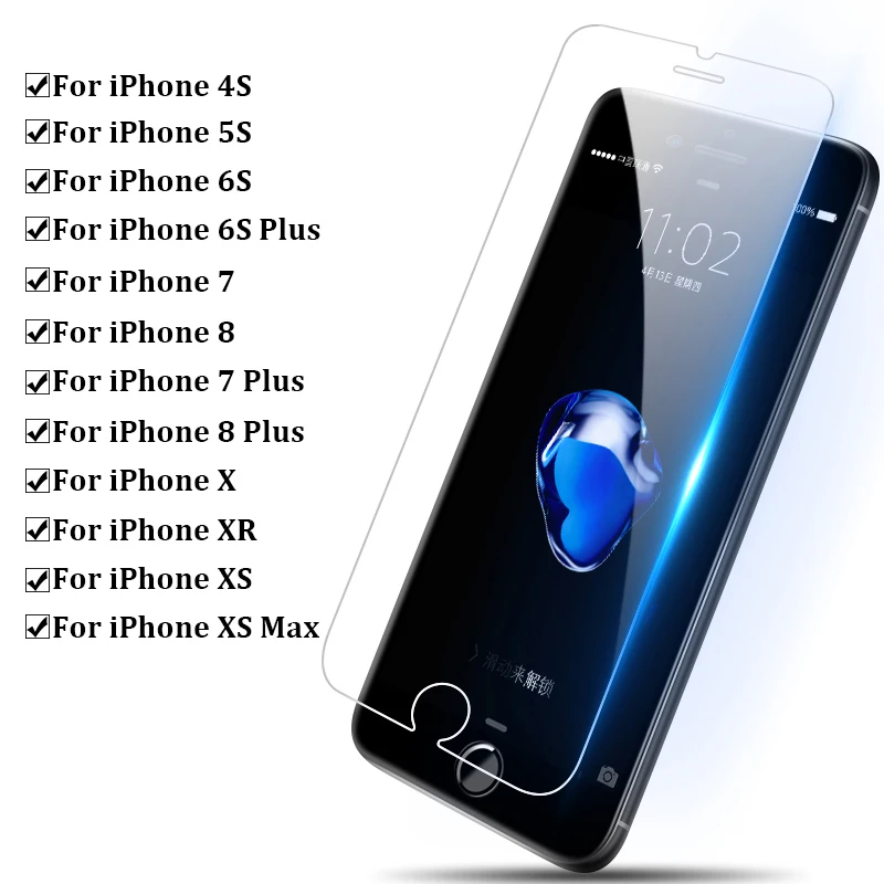 Закаленное стекло для Iphone 7 8 6 s Plus Защитное экрана Aphone 10 10s 10r S5 S6 5s Xr Xs Max X|Защитные