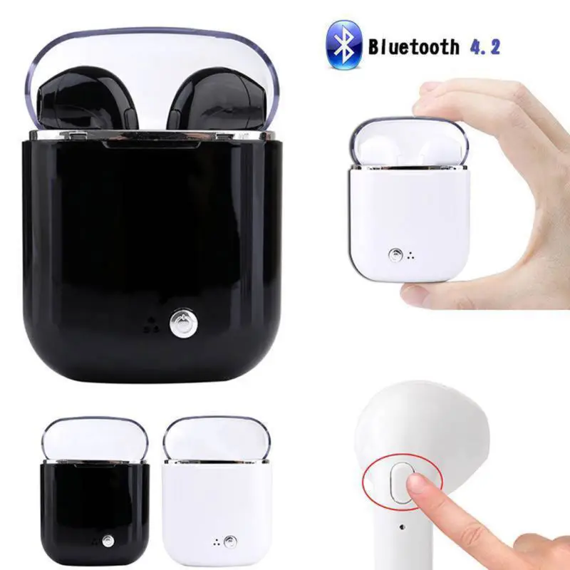 WLNGWEAR i7s Plus TWS Mini Wireless Bluetooth Earphone Stereo Earbud Headset With Charging Box Mic For All Smart phone | Электроника