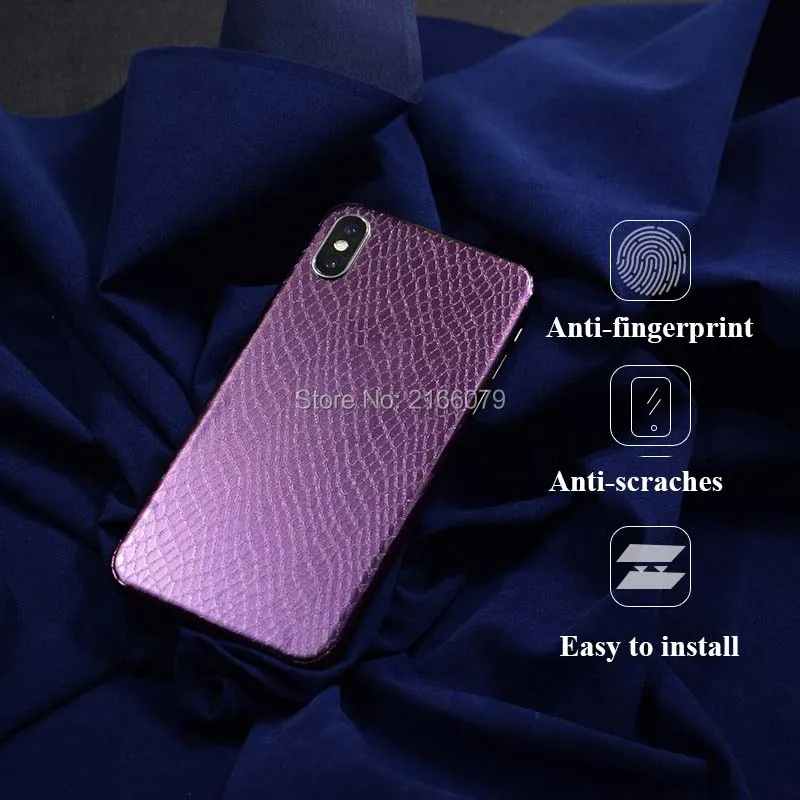 Для Apple iPhone X 6 6S 7 8 Plus 3D змеиная кожа градиентная задняя Обложка Наклейка защитная