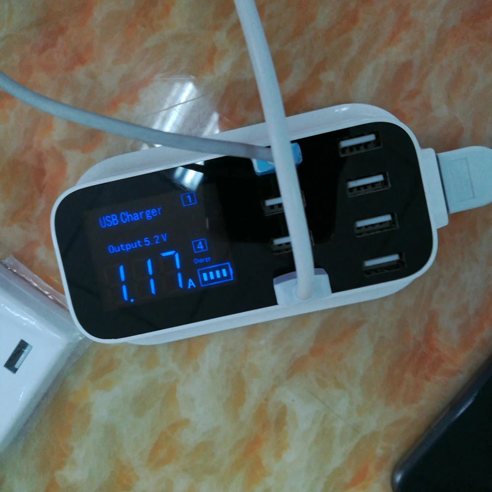 Новое поступление 40 Вт настольный 8 usb портов ЖК дисплей быстрая зарядка док
