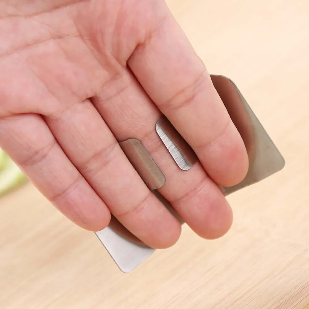 Protect Finger Safe Kitchen Stainless Steel Cutting Slice Protection Tools Useful Cut Vegetable Tool |