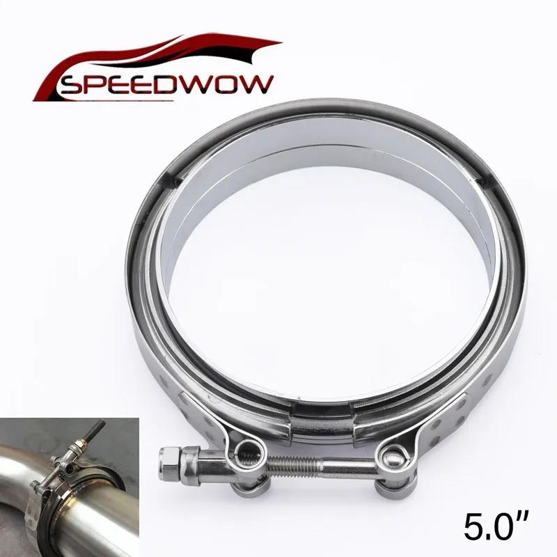 

SPEEDWOW 5,0 "Мужской Женский Фланец выхлопная полоса зажим v-полоса зажим набор быстроразъемный зажим для турбо выхлопные трубы Выпускной зажим
