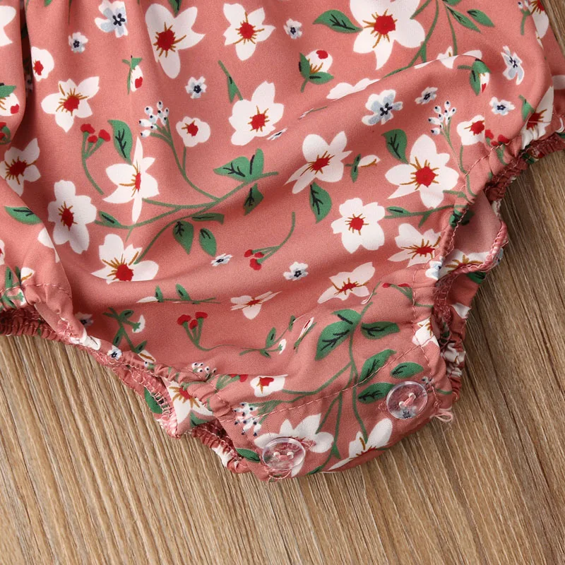 Pudcoco/Новинка Модный шифоновый комбинезон на бретелях для маленьких девочек