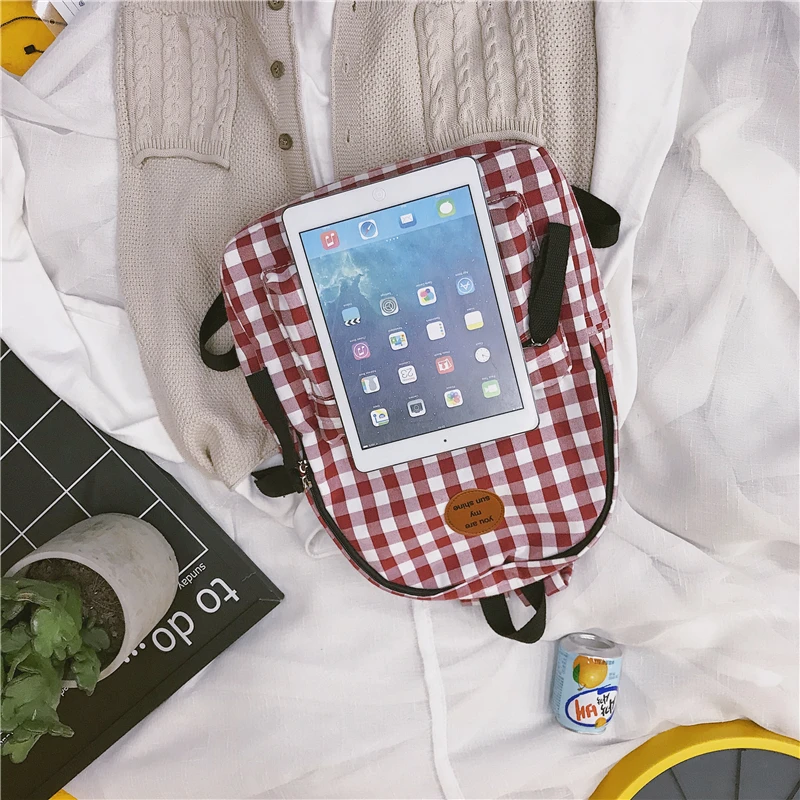 Рюкзак со Стивеном для женщин Путешествия Back Pack сестра рюкзак плед повседневное