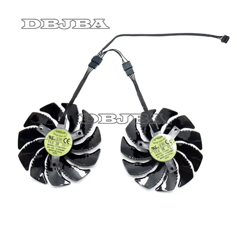 88 мм T129215SU 1 пара Вентилятор Охлаждения видеокарты для Gigabyte GeForce GTX 1050 Ti RX 480 470 570 580