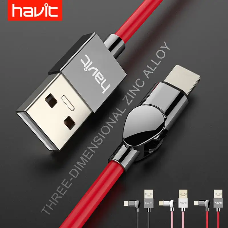 USB кабель 180 градусов вращающийся локоть быстрая зарядка банк питания линия
