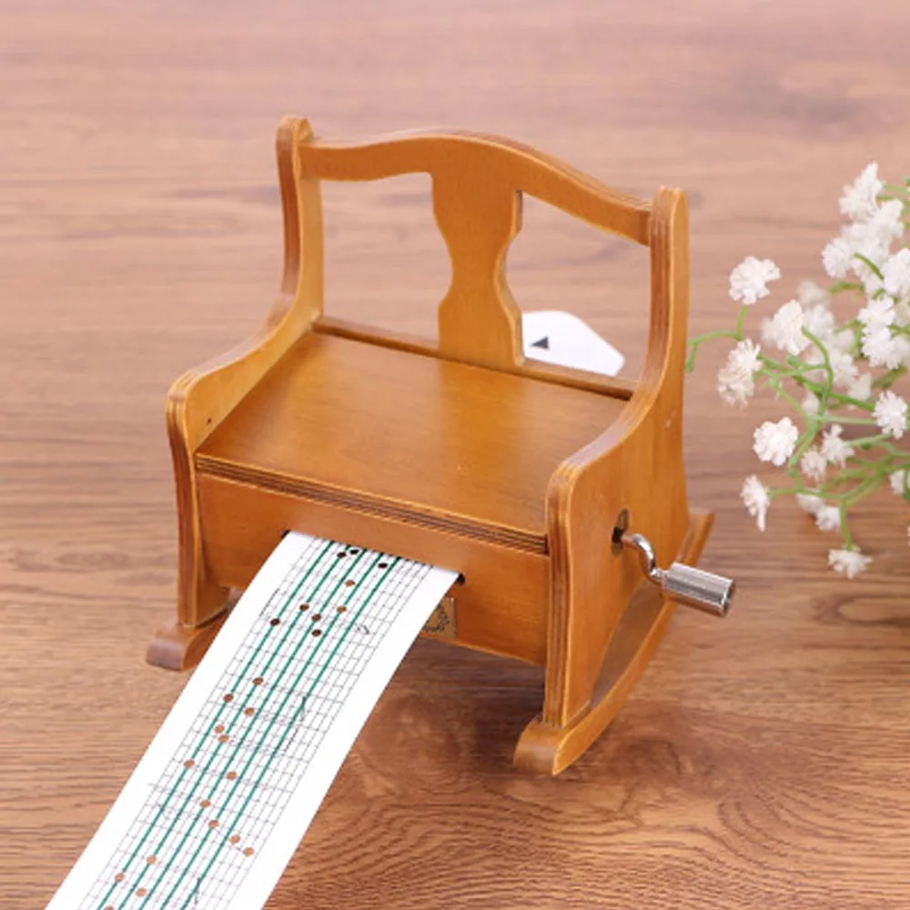 15 тон DIY ручной коленчатый деревянный стул Музыкальная шкатулка с отверстием для