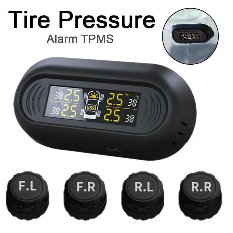 Мини Лобовое стекло беспроводной цифровой манометр автомобиля TPMS солнечной