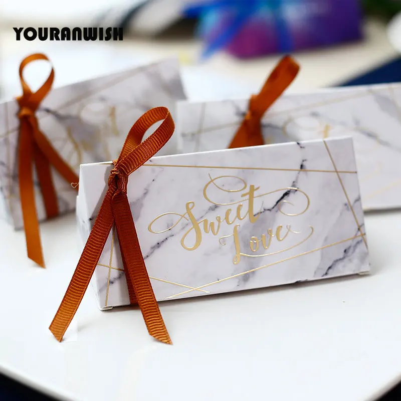 

YOURANWISH 20pcs Marble style candy box gift box gift bags wrapping supplies wedding favors and gifts party favors event party