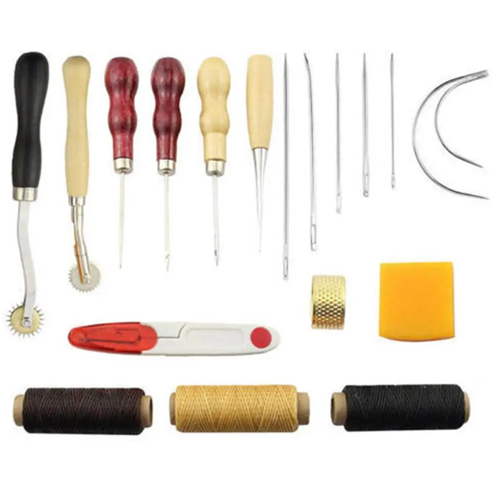 Adeeing 13 шт./компл. Diy Кожа Craft Инструменты удар комплект ручной работы Leathercraft Набор