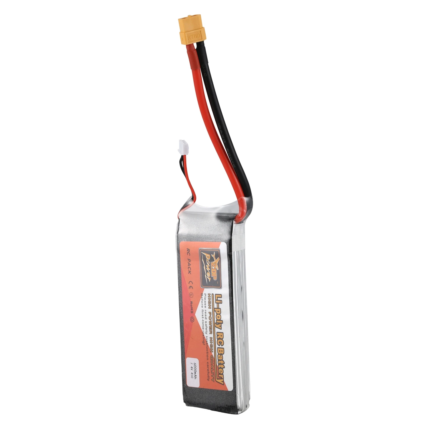 Топ ZOP POWER 7 4 в 6000 мАч 45C 2S Lipo батарея XT60 разъем для радиоуправляемых гоночных