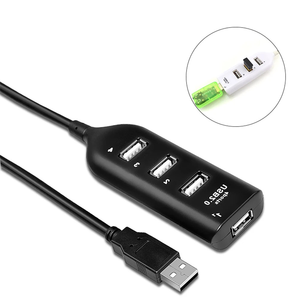 Высокоскоростной микро мини 4 порта 2 0 USB концентратор сплиттер адаптер для