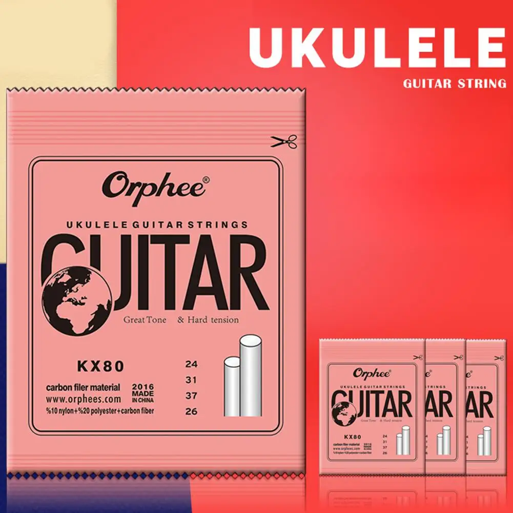 Orphee KX80 4 шт./компл. укулеле Гавайские Струны для гитары профессиональные
