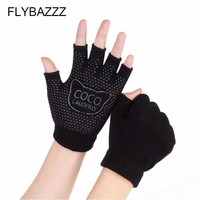 hot sale unisex half finger yoga pilates gloves fitness cotton weightlifting training gloves non slip breathable exercise gloves