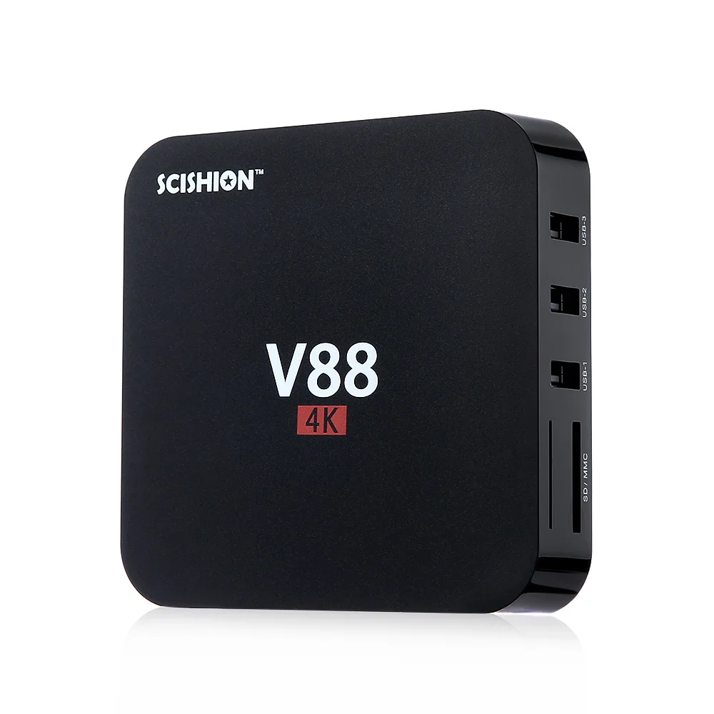 SCISHION V88 ТВ Box Rockchip 3229 4 ядра K H.265 1 ГБ DDR3 Оперативная память 8 GB eMMC Встроенная Mini PC Android