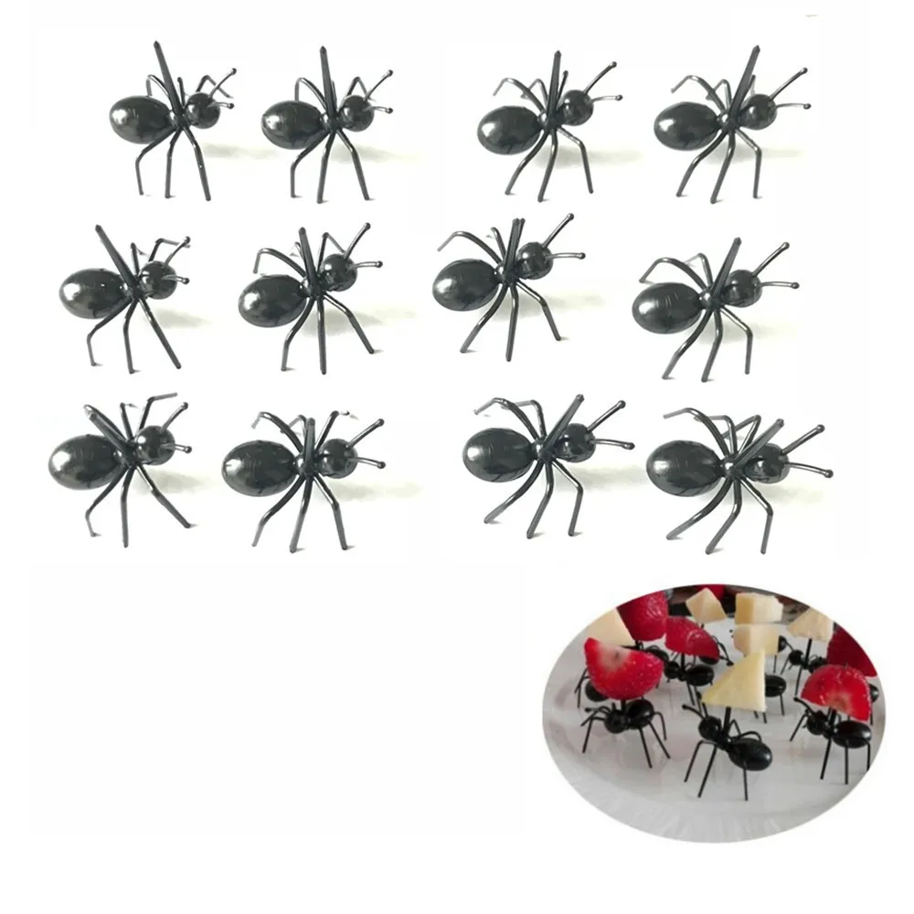 12 шт. креативные фруктовые вилки муравья Форма торт закуски десерт выбрать