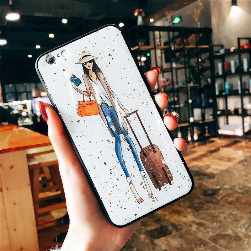 Lovebay для iPhone X XS MAX XR чехол на корпус телефона красивые девушки 7 8 6 S Plus прозрачные