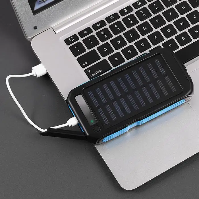 Солнечная энергия общий портативный двойной USB внешний аккумулятор встроенный