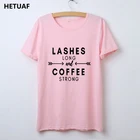 HETUAF длинные кофе прочная Женская хлопчатобумажная рубашка модная футболка битник Графический Футболка для женщин забавные Camisetas Mujer