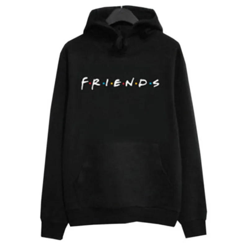 Женский пуловер унисекс с капюшоном и надписью FRIENDS для взрослых|Женские