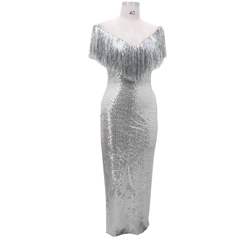 Женское платье без рукавов с V-образным вырезом и кисточками | Женская одежда