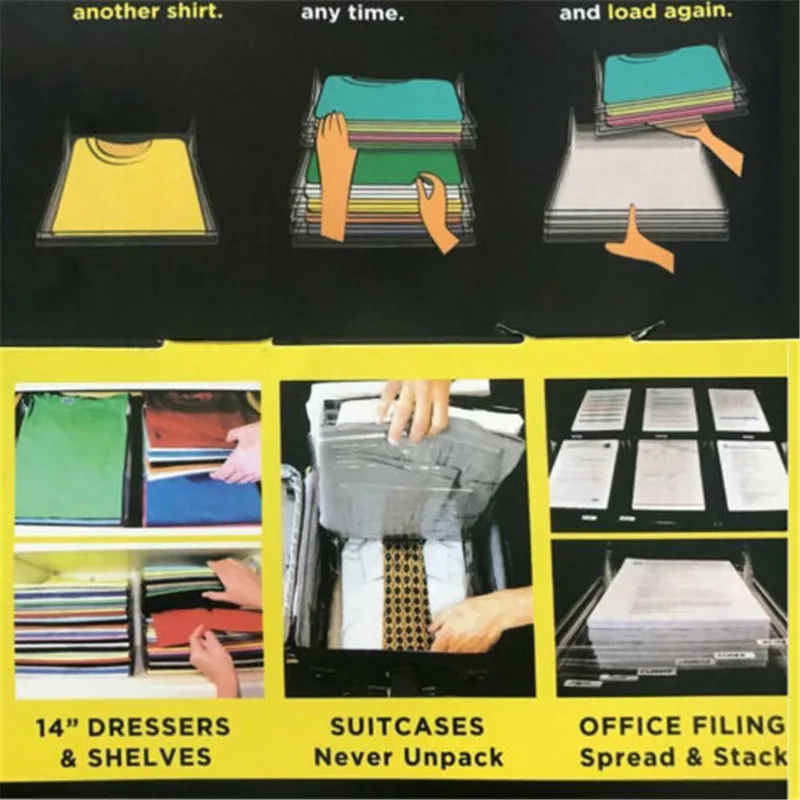 Тканевая футболка органайзер для одежды складная папка доска взрослых волшебная