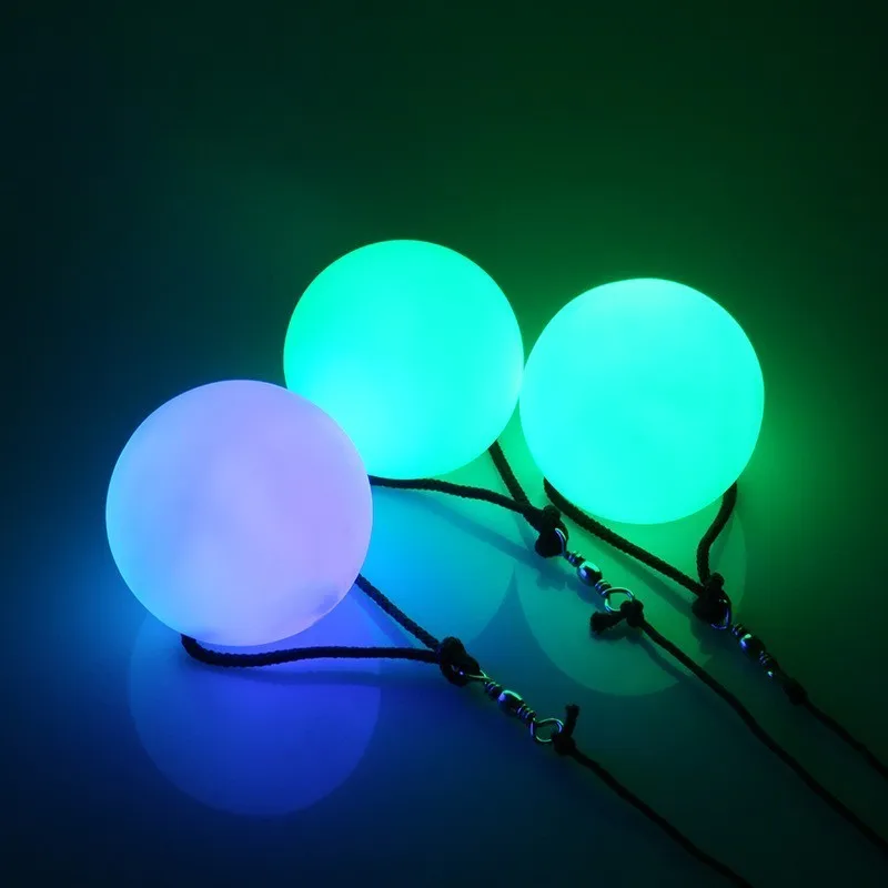 2 шт. = 1 пара мячей для танца живота Rgb Светящиеся Светодиодные Poi брошенные шары для танца живота ручной реквизит аксессуары для сцены