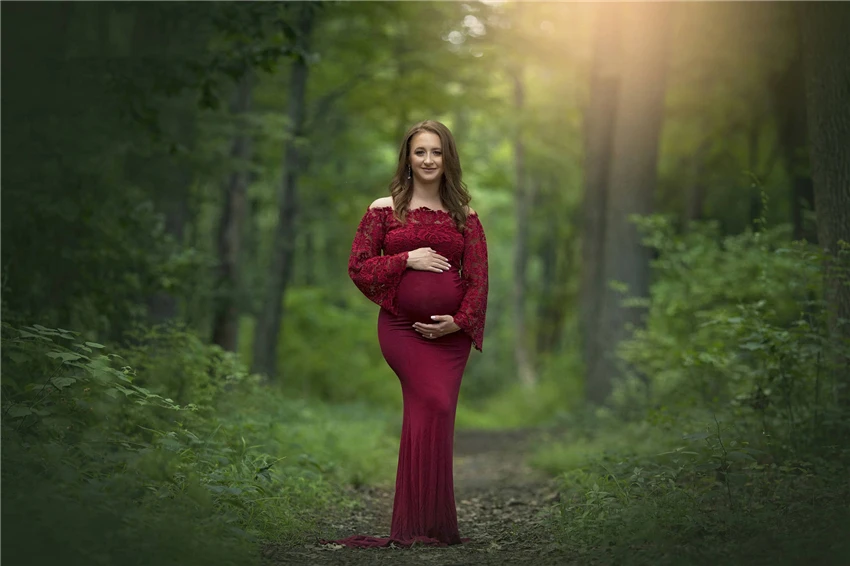 Кружевной топ для беременных реквизит фотосессии платья Одежда платье | Мать и