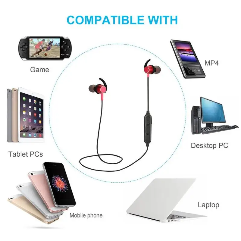 T210 Беспроводной Bluetooth 4 1 ABS спортивные наушники гарнитуры для IOS/Android | Электроника
