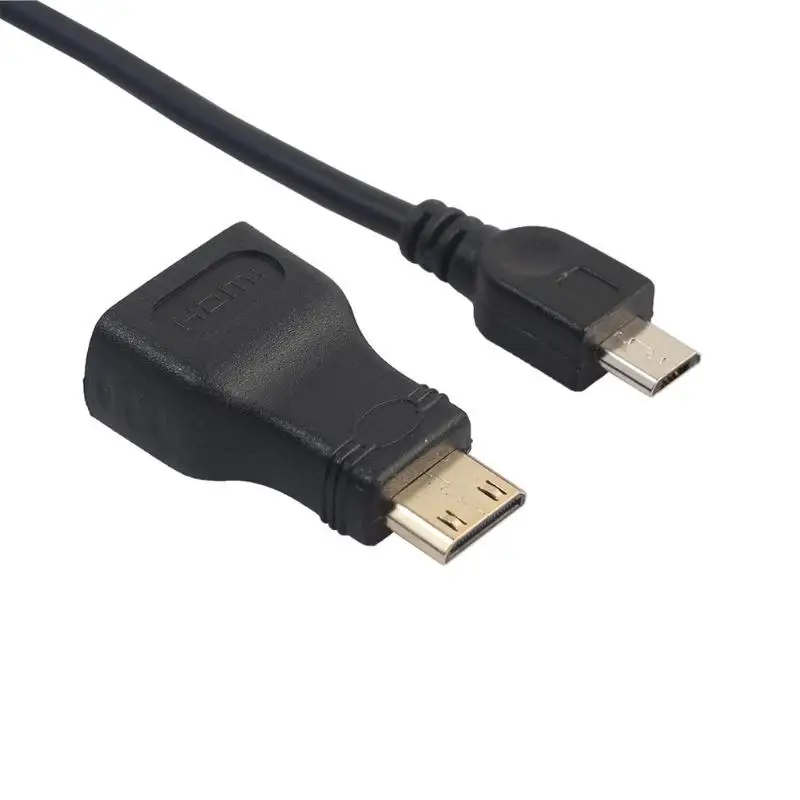 Комплект 3 в 1 Mini HDMI совместим с Micro USB + головка GPIO для Raspberry Pi Zero|Коннекторы и
