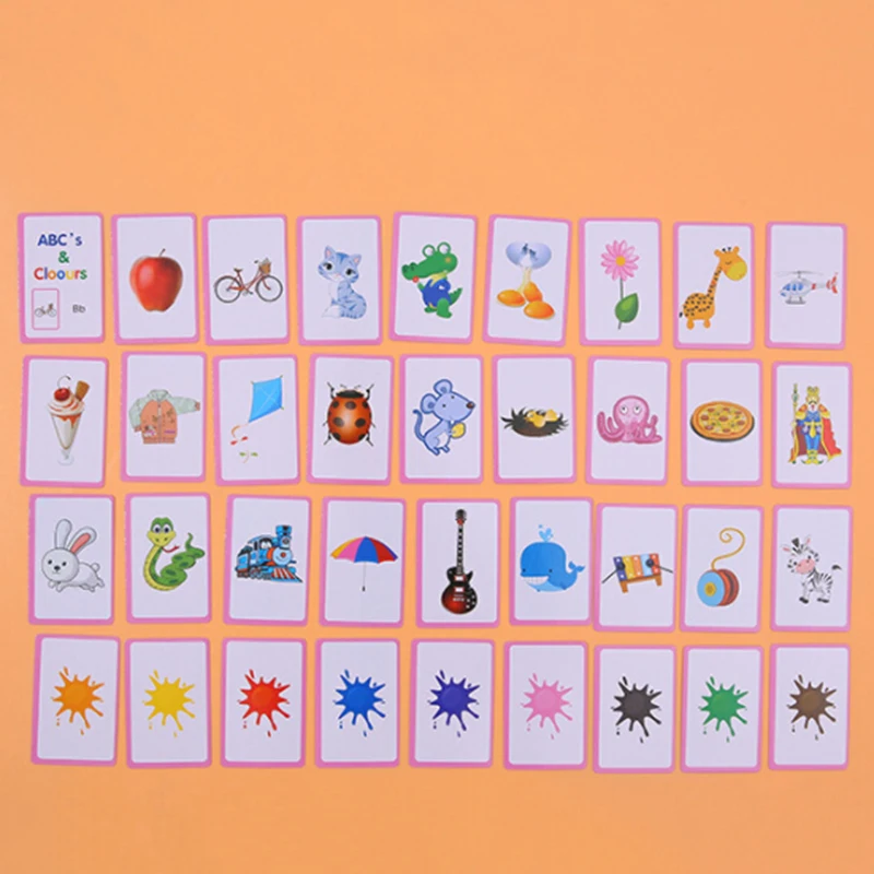 36 Детская открытка с буквами выучите Алфавит флэш карты первое изучение слов