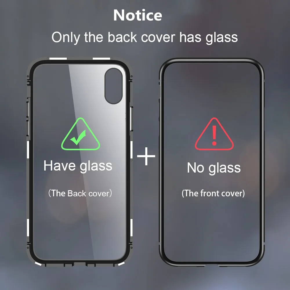 Магнитный адсорбционный чехол Matel для OnePlus 6 T One Plus закаленное стекло задняя
