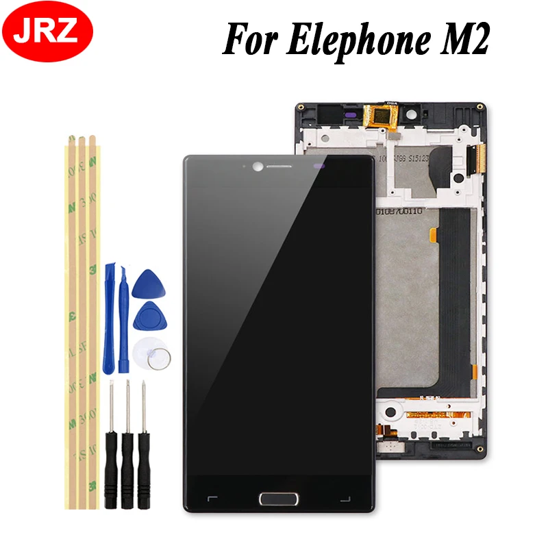 Для Elephone M2 MTK6753 Восьмиядерный ЖК дисплей и сенсорный экран с рамкой в сборе
